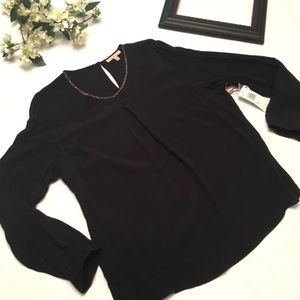Gibson Latimer long sleeve bead detail large NWT